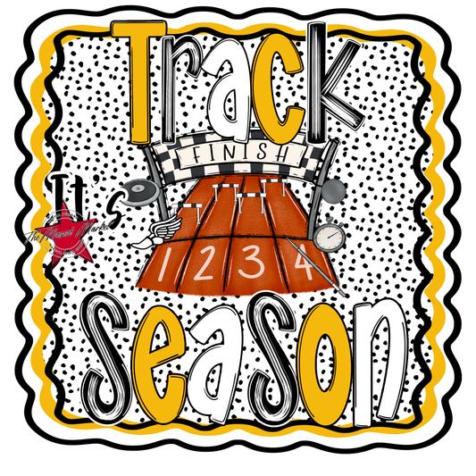 It's Track Season Dot Design-Yellow