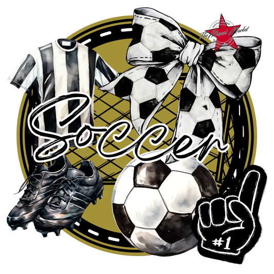 Circle Soccer Design-Gold