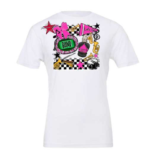 Band Checkers Spirit Design-Pink