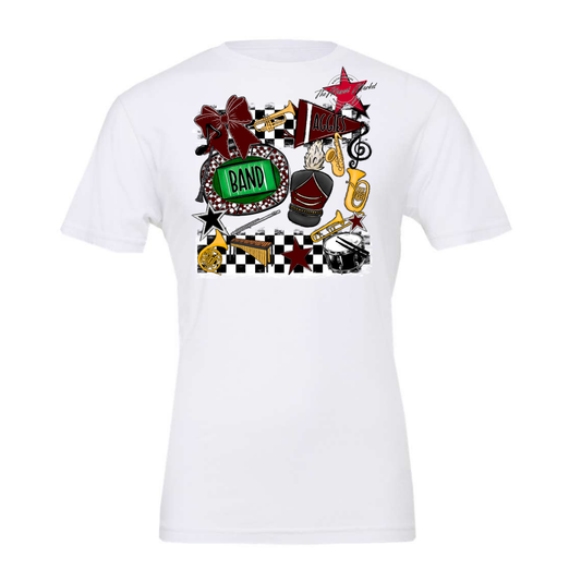 Aggies Band Checkers Design-Maroon