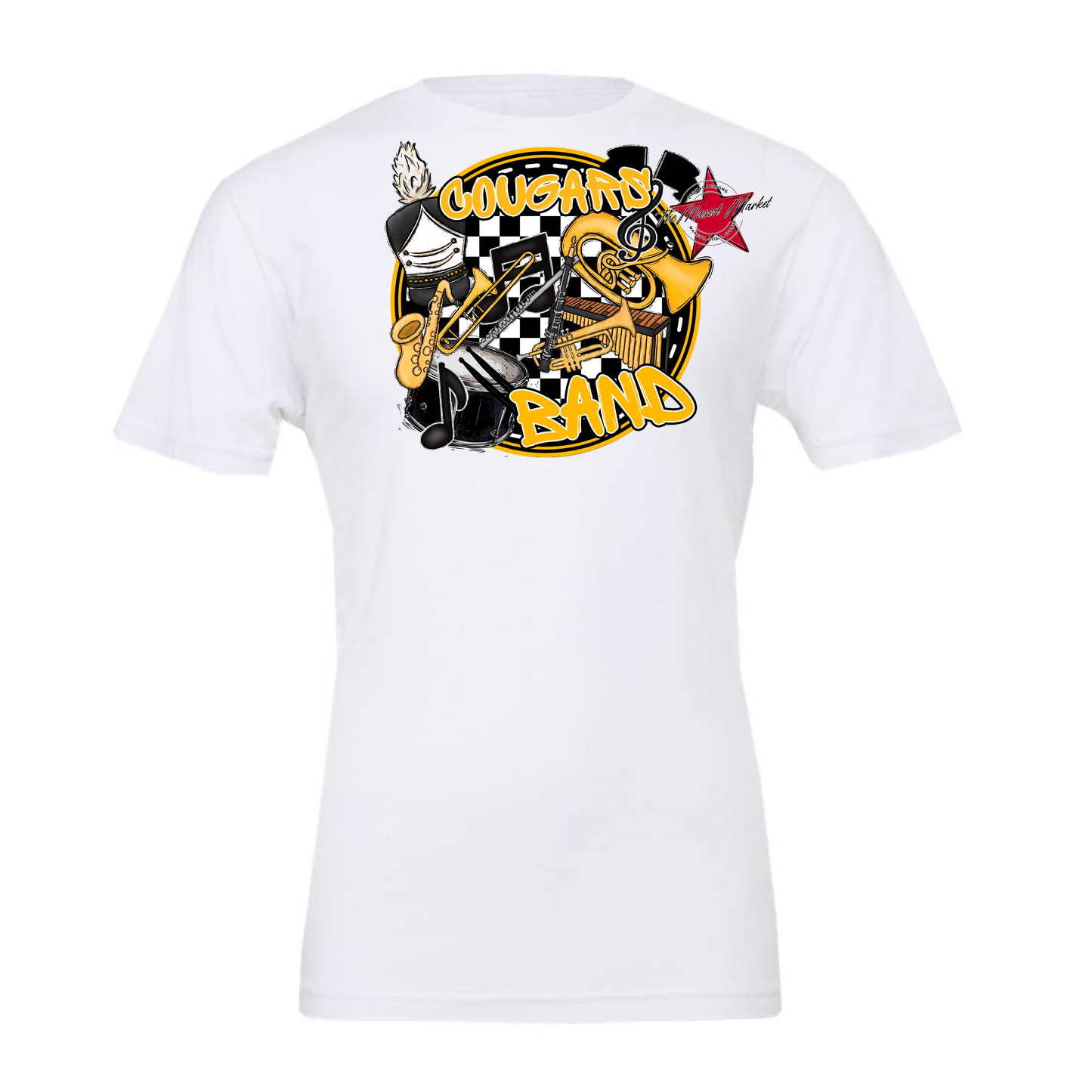 Cougars Circle Band Design-Yellow