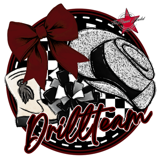 Drill team Circle Design-Maroon