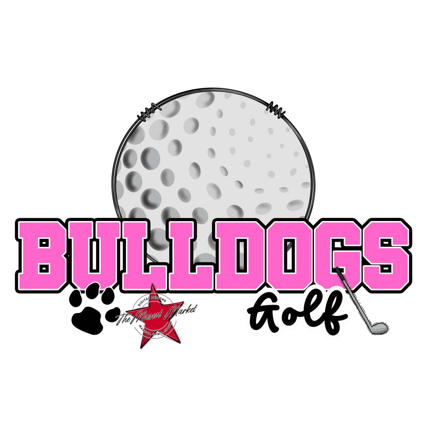 Bulldogs Varsity Golf-Baby Pink