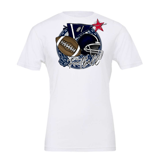 Football Circle Design-Navy-Grey