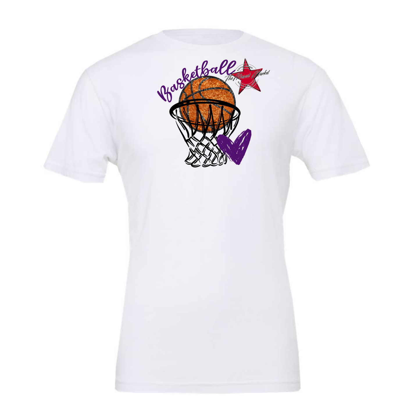Basketball Sequins w Net-Purple