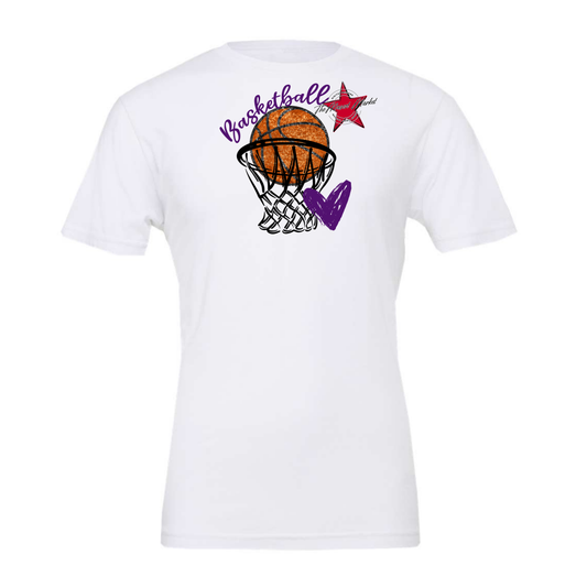 Basketball Sequins w Net-Purple
