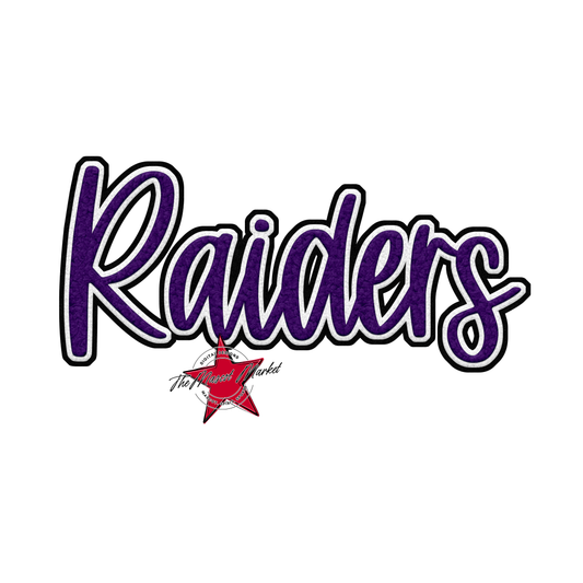 Raiders Faux Chenille Patch-Purple