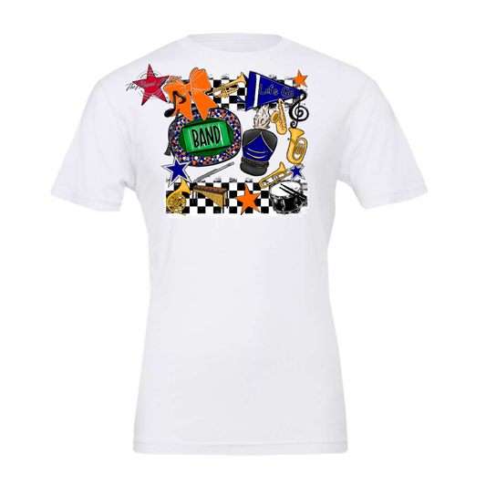 Band Checkers Spirit Design-Blue-Orange