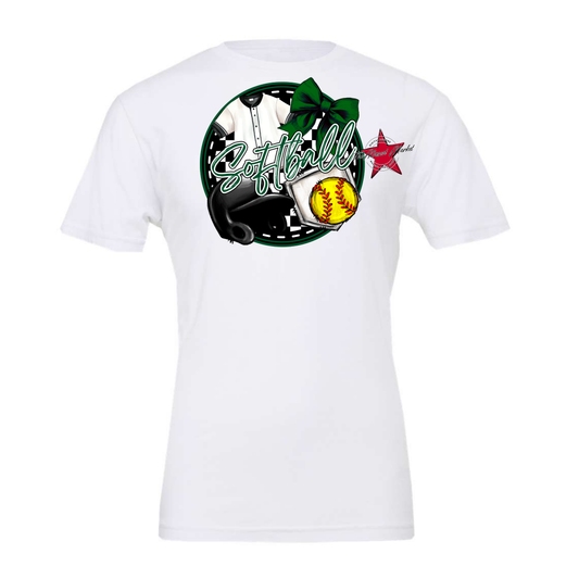 Circle Softball Design-Green