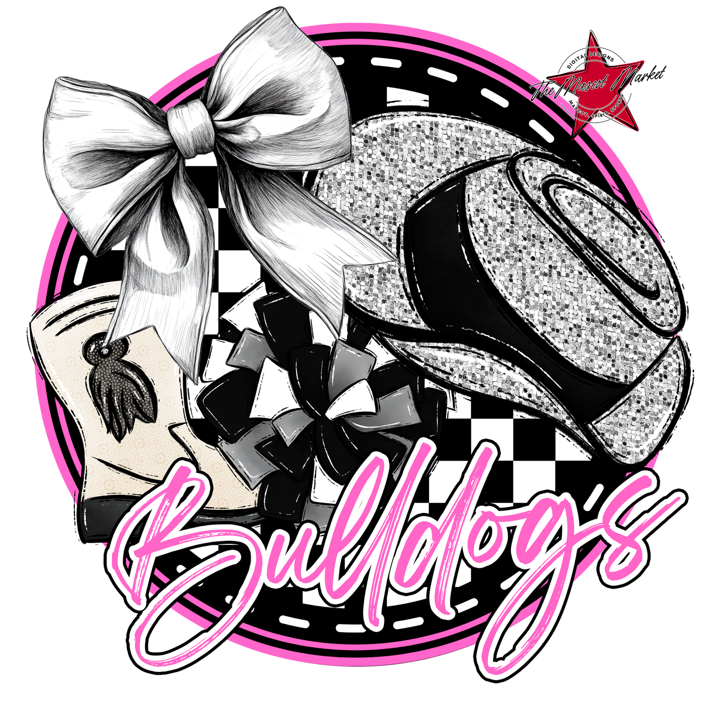 Bulldogs Circle Drillteam Design-Baby Pink