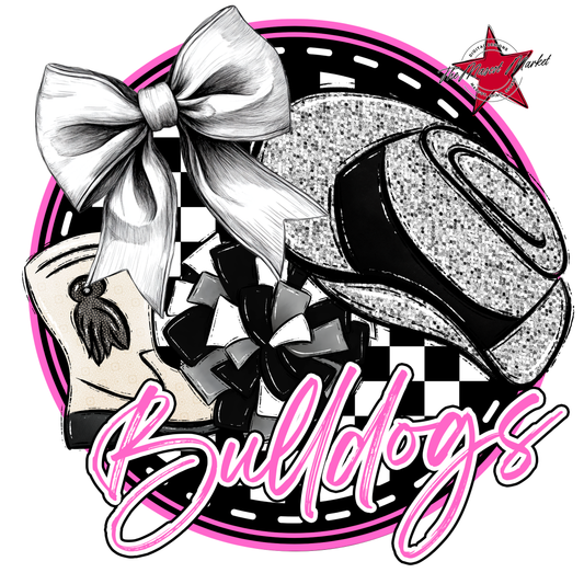 Bulldogs Circle Drillteam Design-Baby Pink