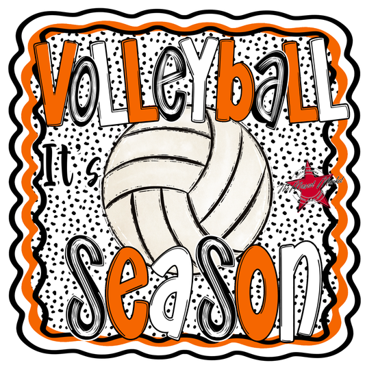 It's Volleyball Season Design-Orange