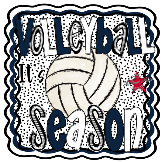It's Volleyball Season Design-Navy