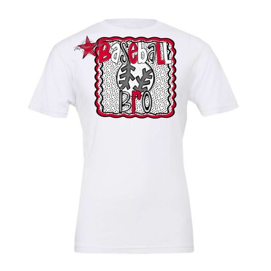 Baseball Bro Dot Design-Red