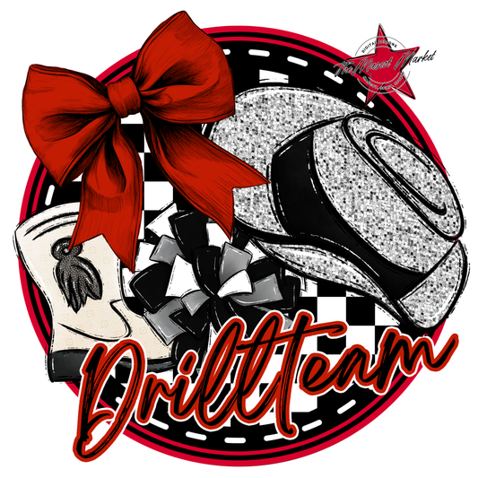 Drill team Circle Design-Red