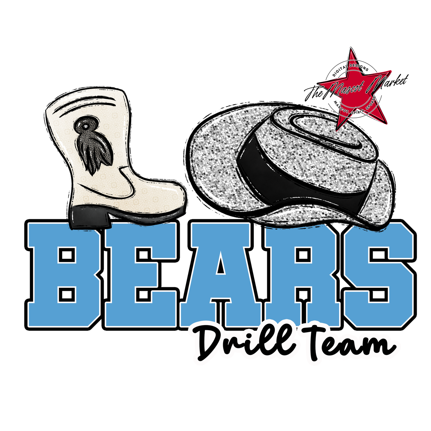 Bears Varsity Drillteam Design-Carolina Blue