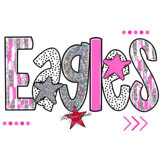 Eagles Brushstroke Alpha Design-Pink Out