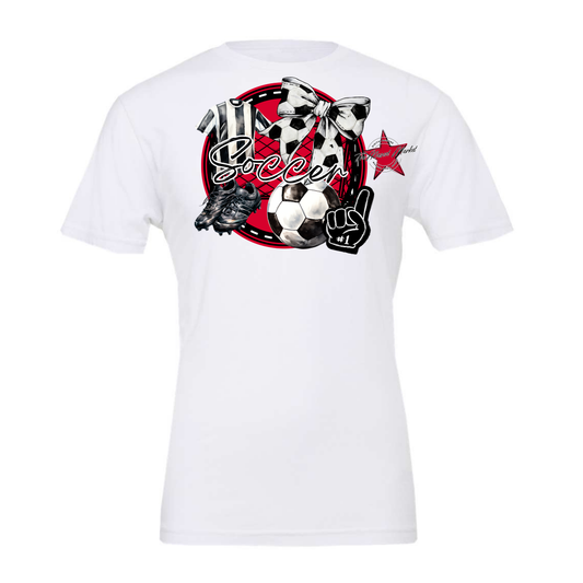 Circle Soccer Design-Red
