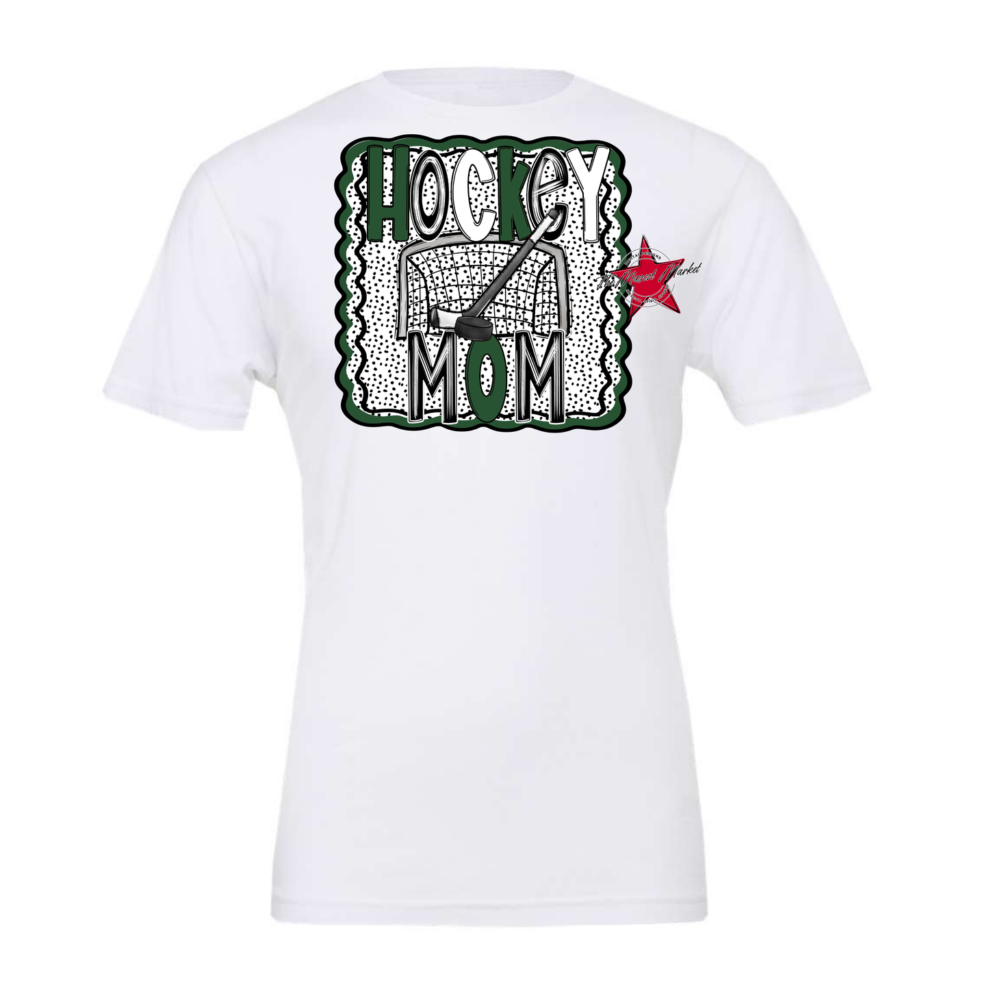 Hockey Mom Dot Design-Green