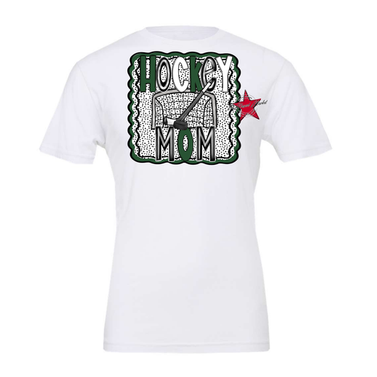 Hockey Mom Dot Design-Green