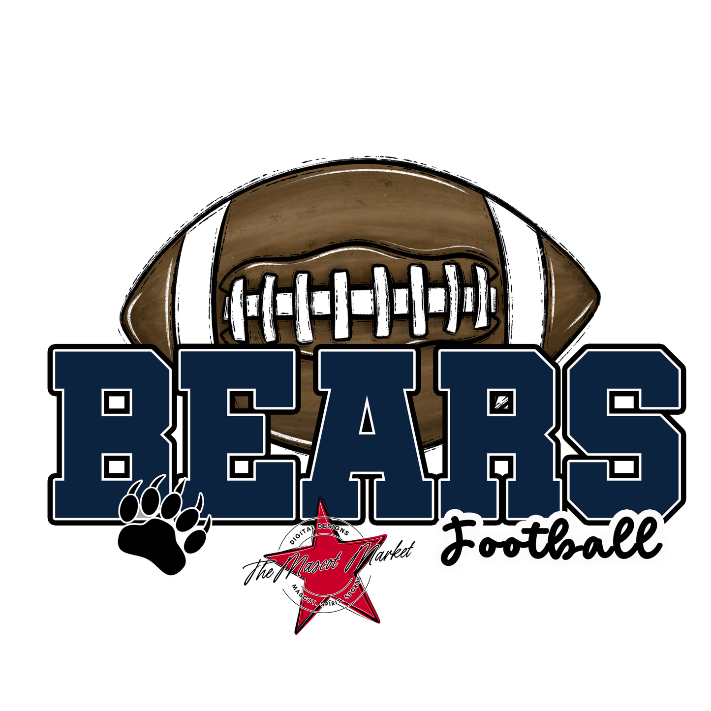 Bears Varsity Football Design-Navy