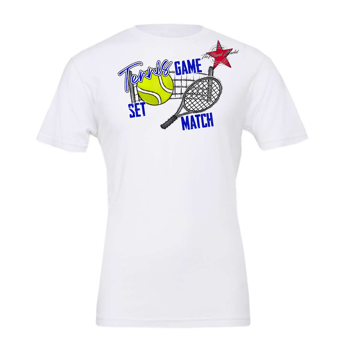 Game, Set, Match Tennis Design-Blue