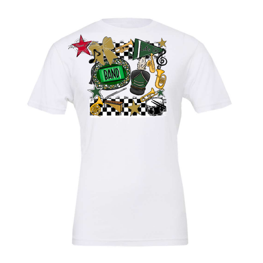 Band Checkers Spirit Design-Green-Gold