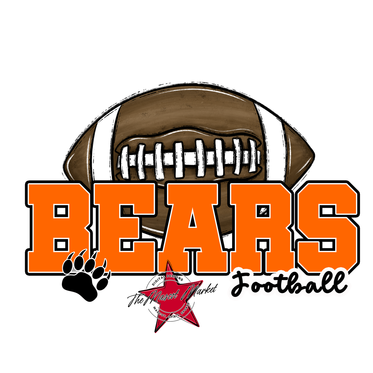 Bears Varsity Football Design-Orange