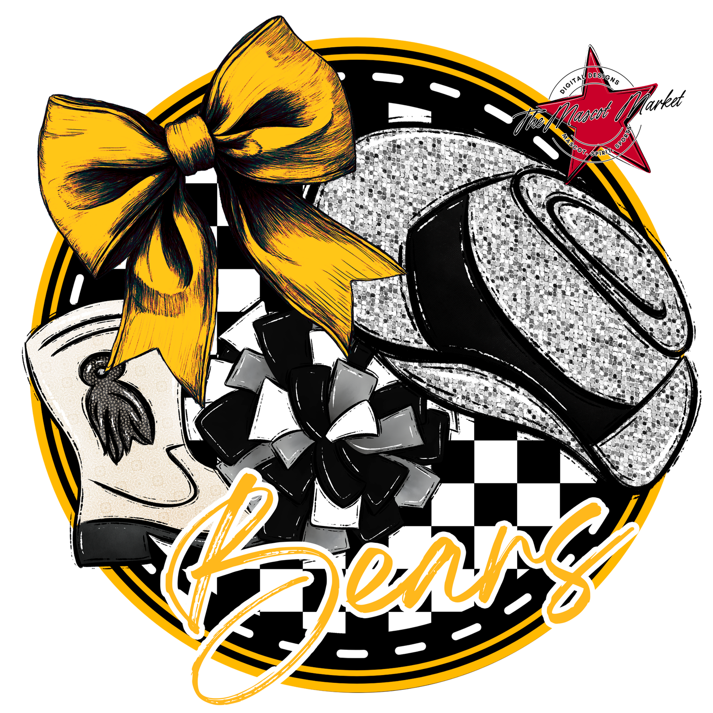 Bears Circle Drillteam Design-Yellow