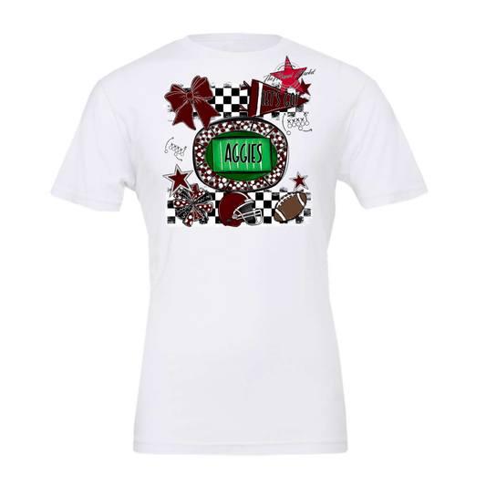 Aggies Checker Spirit Design-Maroon