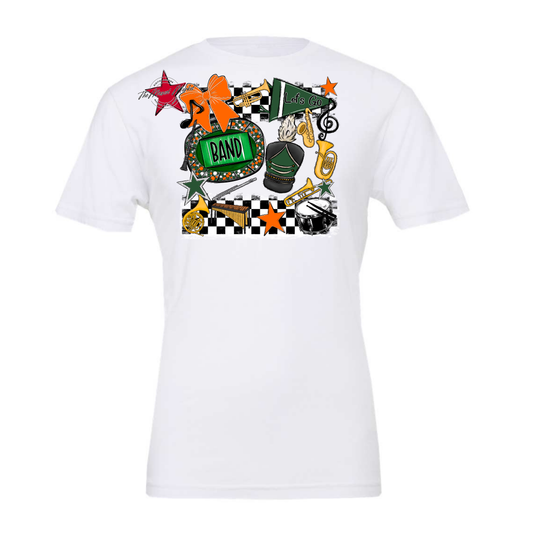 Band Checkers Spirit Design-Green-Orange