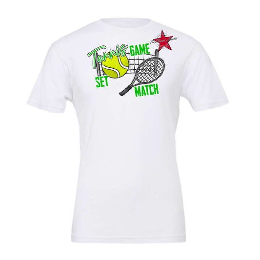 Game, Set, Match Tennis Design-Bright Green