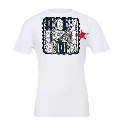 Hockey Mom Dot Design-Navy
