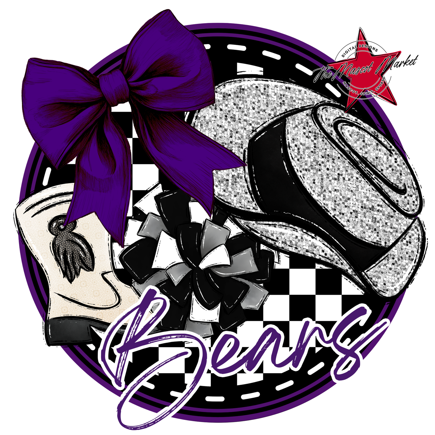 Bears Circle Drillteam Design-Purple