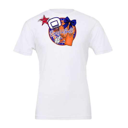 Circle Basketball Design-Blue-Orange