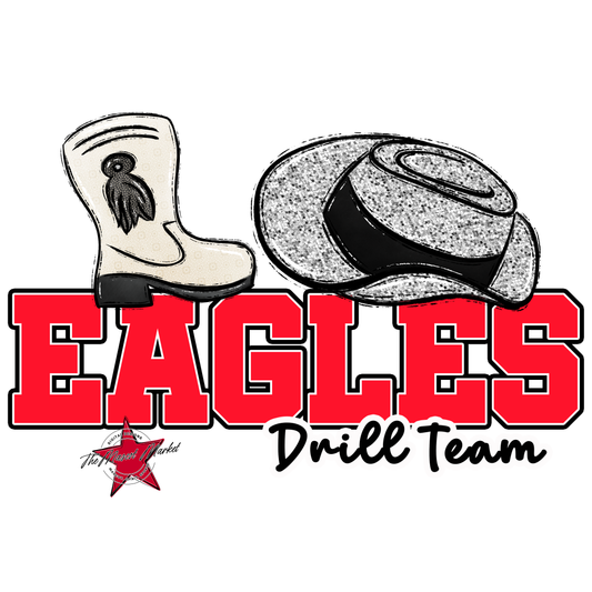 Eagles Varsity Drill Team Design-Bright Red