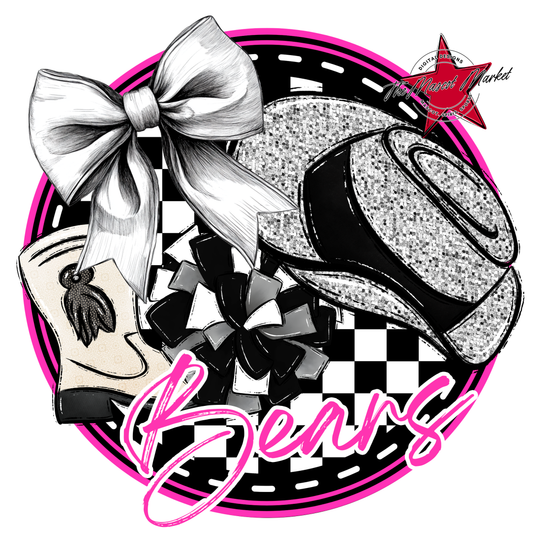 Bears Circle Drillteam Design-Pink