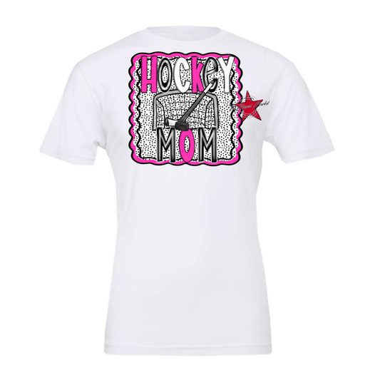 Hockey Mom Dot Design-Pink
