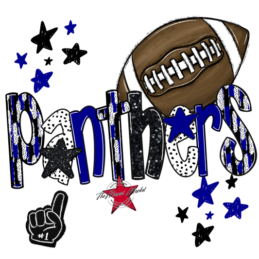 Panthers Football Scrape-Blue