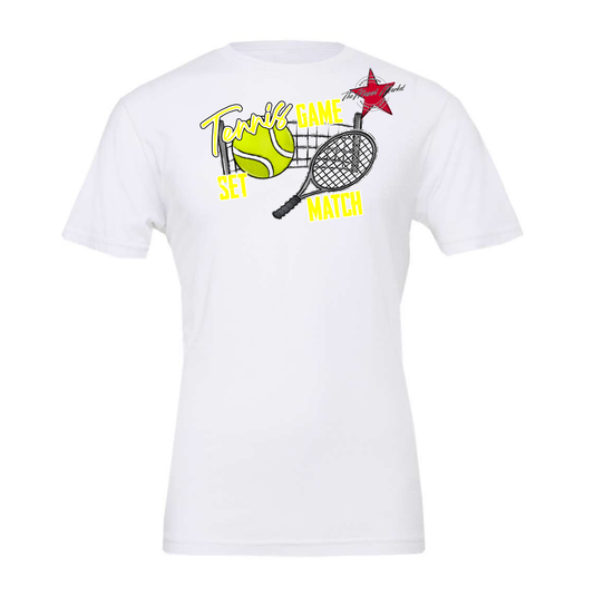 Game, Set, Match Tennis Design-Bright Yellow