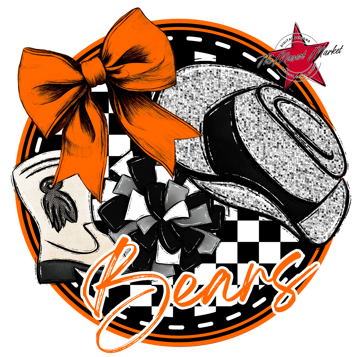 Bears Circle Drillteam Design-Orange