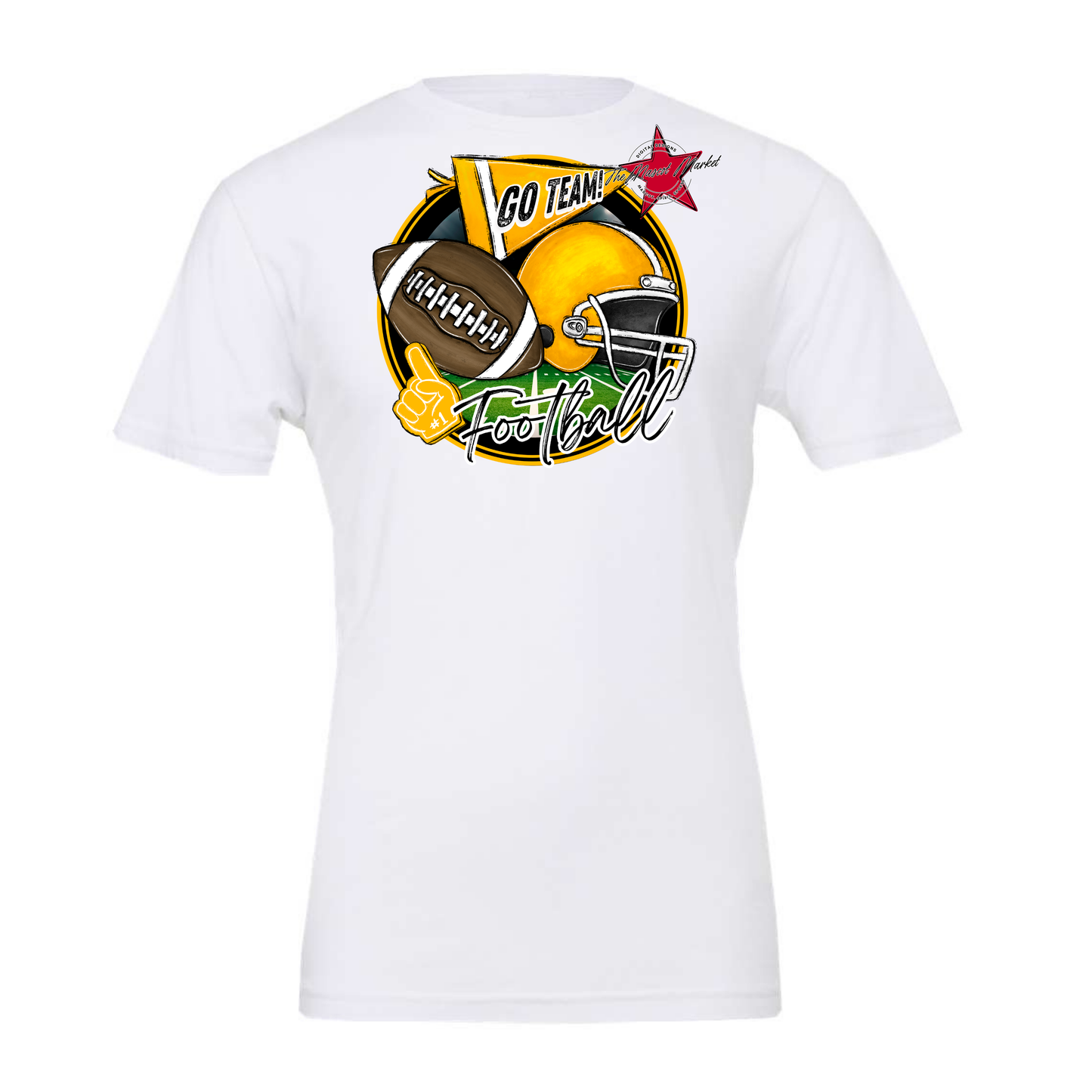 Football Circle Design-Yellow