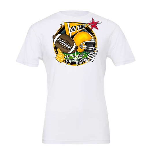 Football Circle Design-Yellow