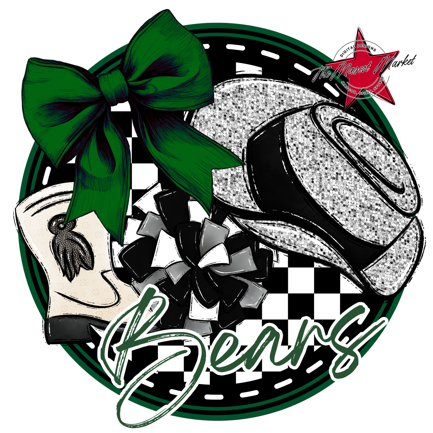 Bears Circle Drillteam Design-Green