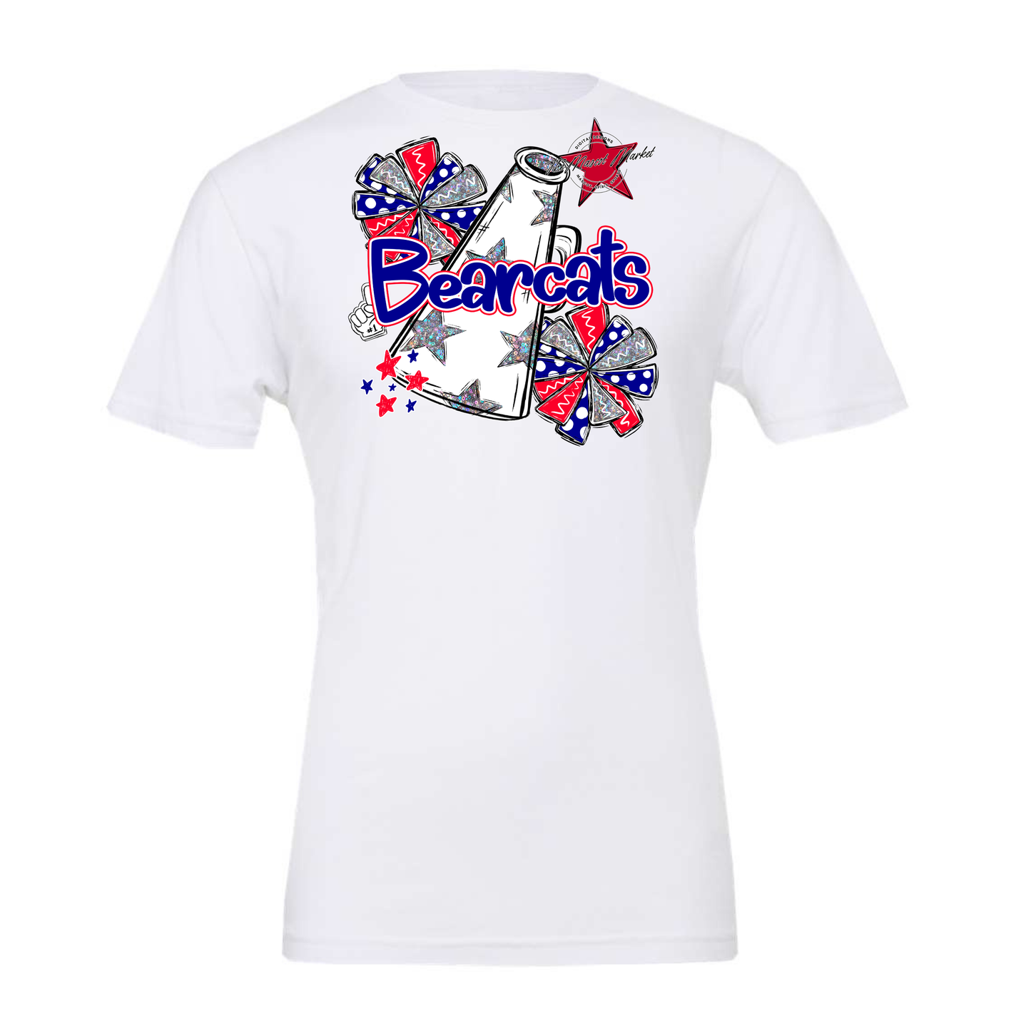Bearcats Alpha Cheer Megaphone-Blue-Red