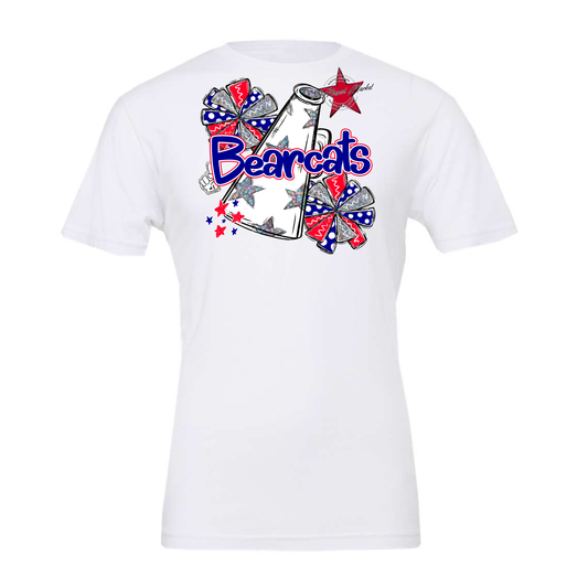 Bearcats Alpha Cheer Megaphone-Blue-Red