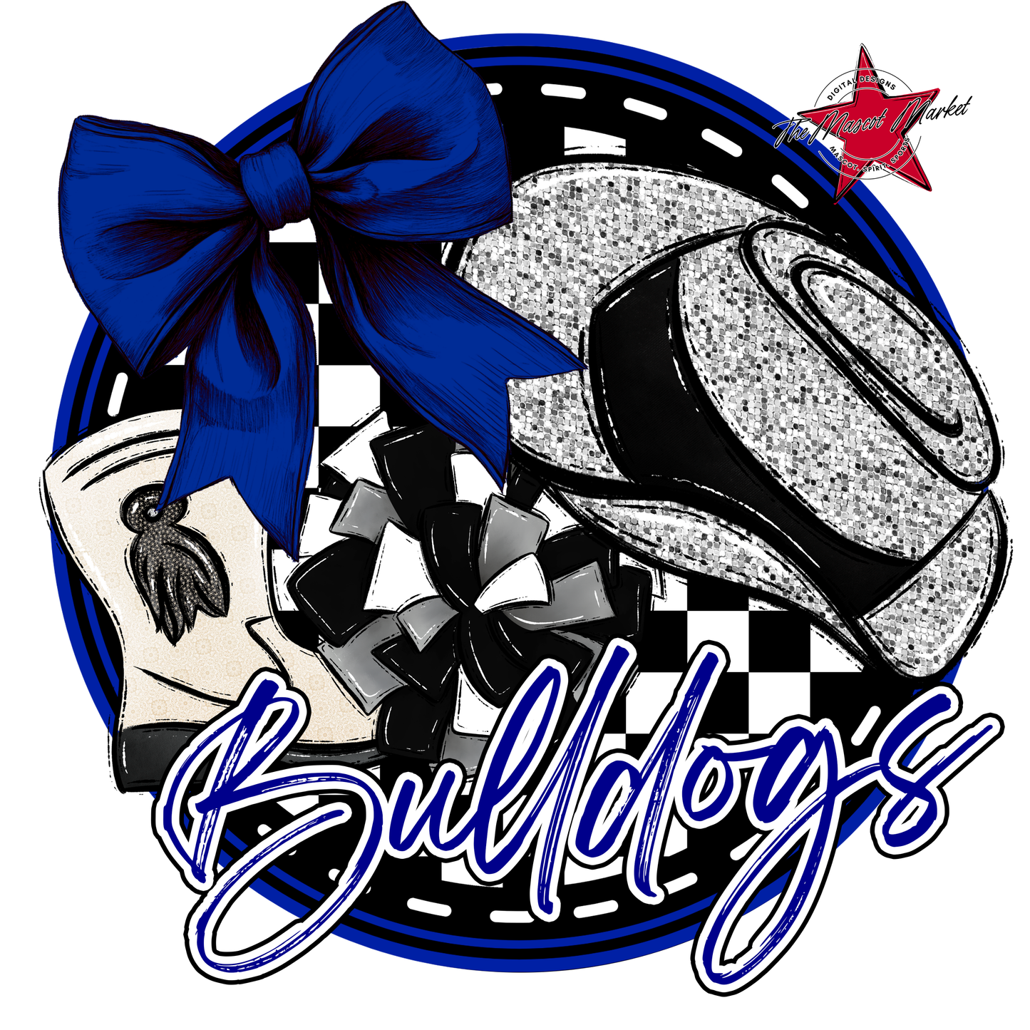 Bulldogs Circle Drillteam Design-Blue