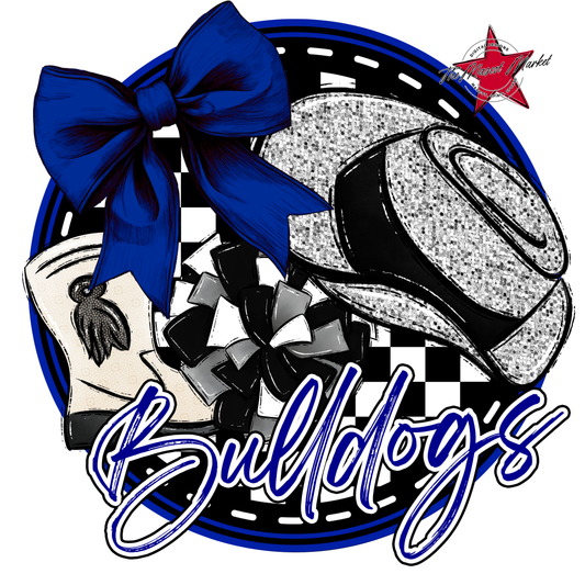 Bulldogs Circle Drillteam Design-Blue