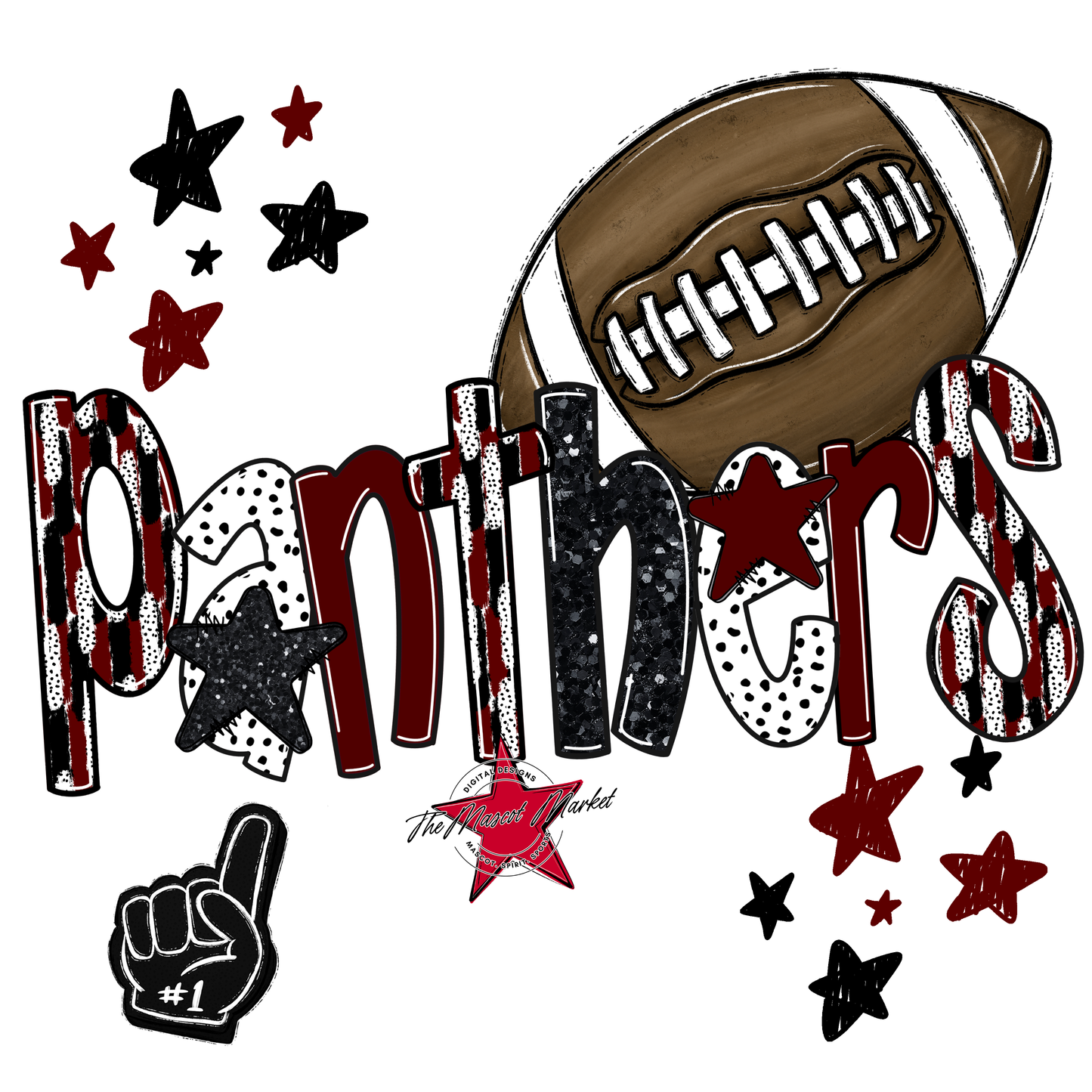 Panthers Football Scrape-Maroon