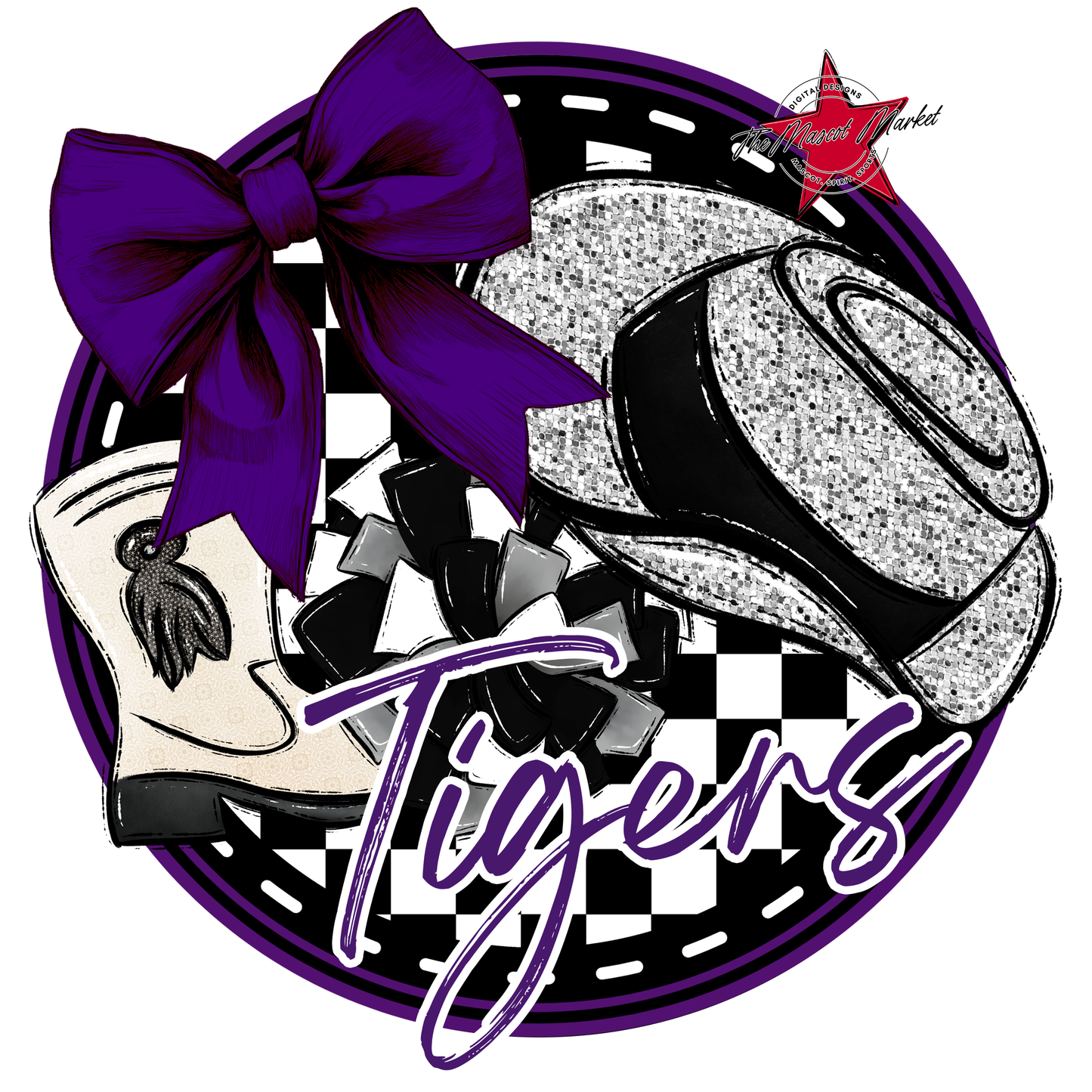 Tigers Circle Drillteam Design-Purple
